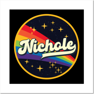 Nichole // Rainbow In Space Vintage Style Posters and Art